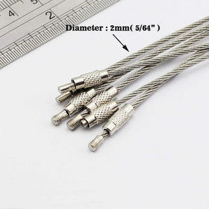 Stainless Steel Keychain Cable - 10 inches