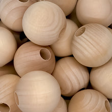 Load image into Gallery viewer, 1 1/4" (31.75MM) Round Wooden Beads
