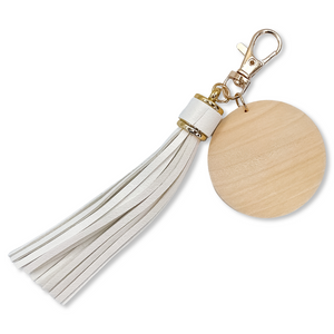 Key Ring with PU Leather Tassel