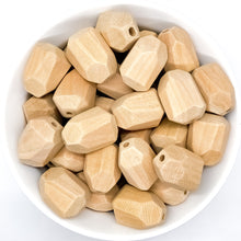 Load image into Gallery viewer, Faceted Wooden Beads