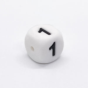 12mm Silicone Number Beads