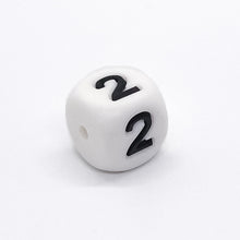 Load image into Gallery viewer, 12mm Silicone Number Beads