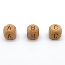 Load image into Gallery viewer, Natural Wood Letter Beads