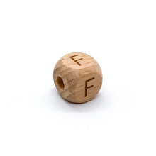 Load image into Gallery viewer, Natural Wood Letter Beads