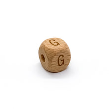Load image into Gallery viewer, Natural Wood Letter Beads