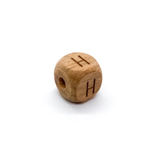 Load image into Gallery viewer, Natural Wood Letter Beads