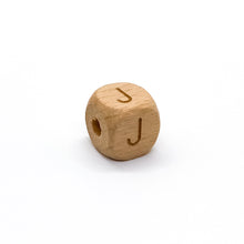 Load image into Gallery viewer, Natural Wood Letter Beads