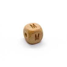 Load image into Gallery viewer, Natural Wood Letter Beads