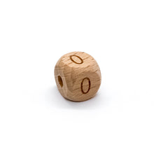 Load image into Gallery viewer, Natural Wood Letter Beads
