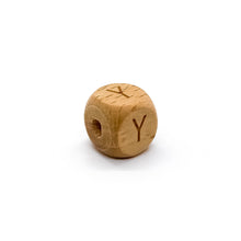 Load image into Gallery viewer, Natural Wood Letter Beads
