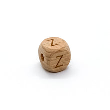Load image into Gallery viewer, Natural Wood Letter Beads