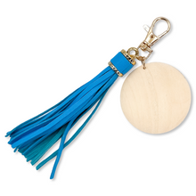 Load image into Gallery viewer, Key Ring with PU Leather Tassel