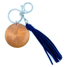 Load image into Gallery viewer, Key Ring with Suede Tassel