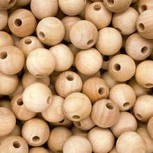Load image into Gallery viewer, 1/2&quot; (12mm) Round Wooden Beads