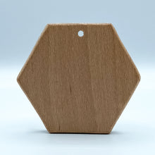 Load image into Gallery viewer, Beech Wood Solid Hexagon Teether