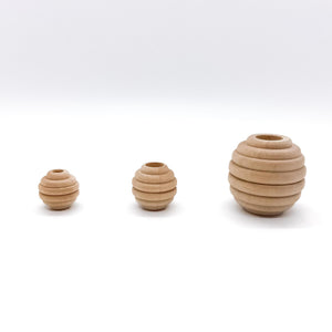 1-1/4" Wooden Beehive Beads