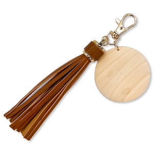 Key Ring with PU Leather Tassel