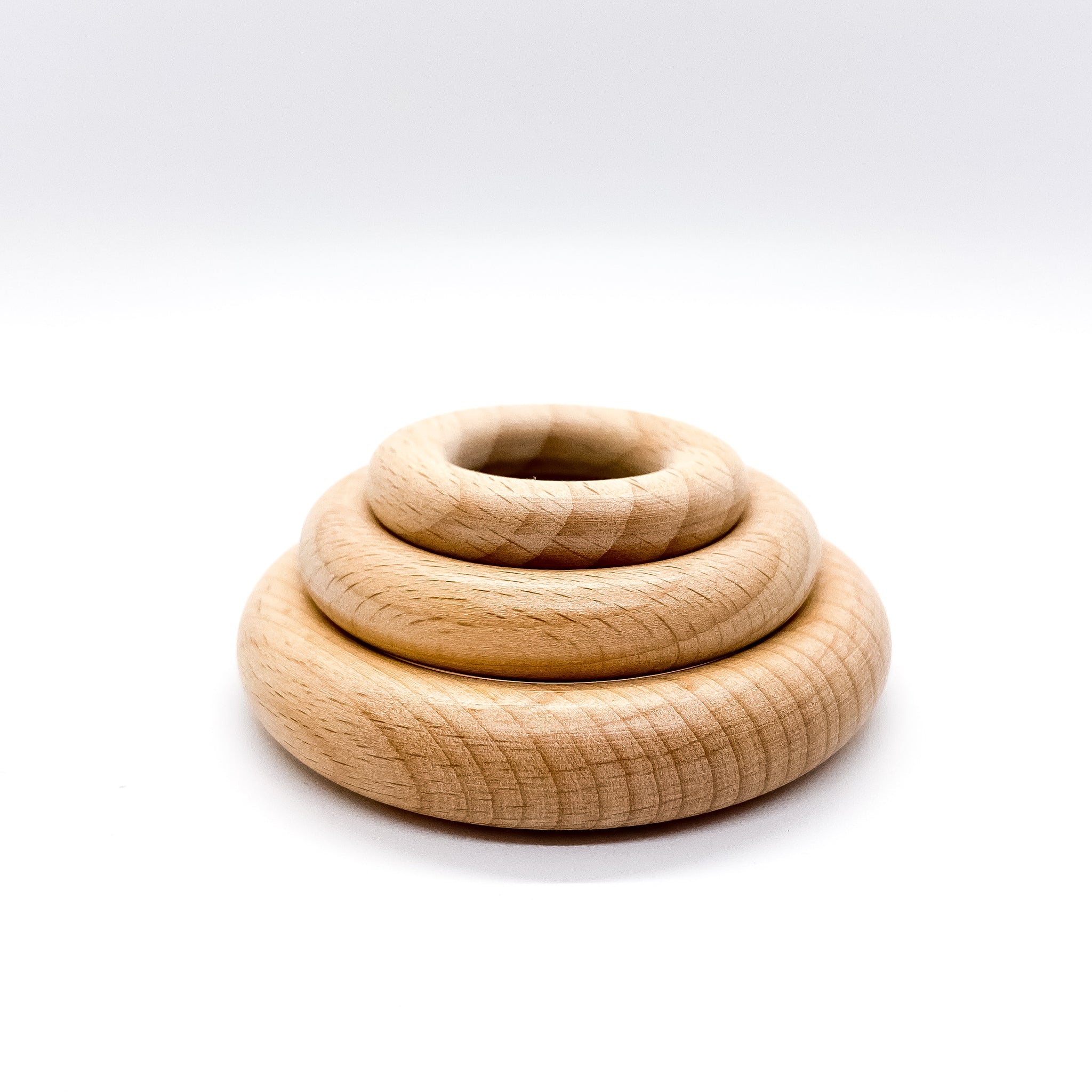 10 of The Safest Natural Smooth Finished Beech Wood Rings for DIY Crafts -  55mm