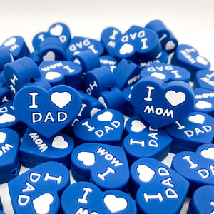 I Heart Mom/Dad Beads