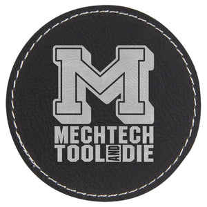 Custom Engraved Leatherette Patches - With Adhesive