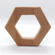 Load image into Gallery viewer, Beech Wood Hexagon Teether
