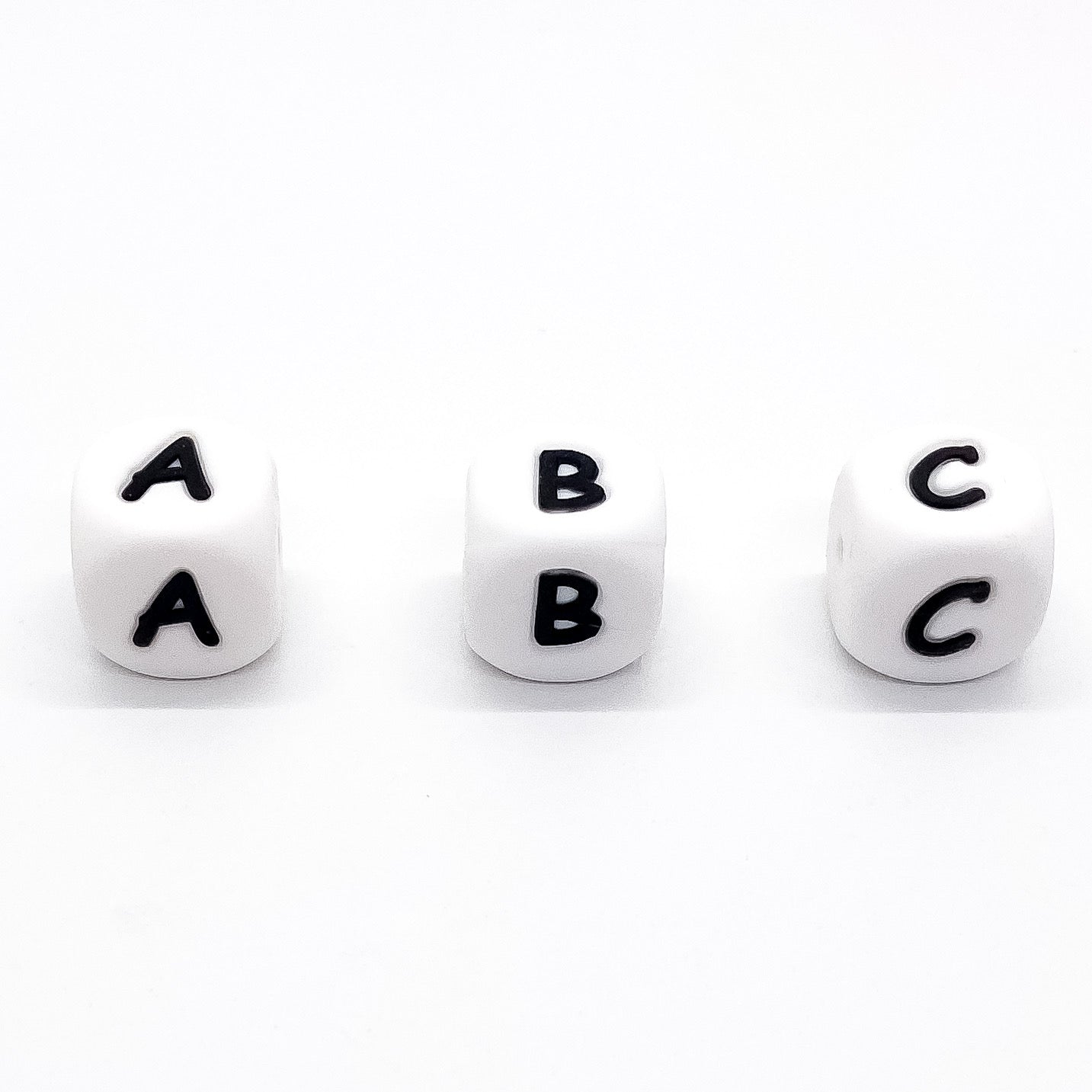 12mm Silicone Letters Beads, English Alphabet Letter Beads
