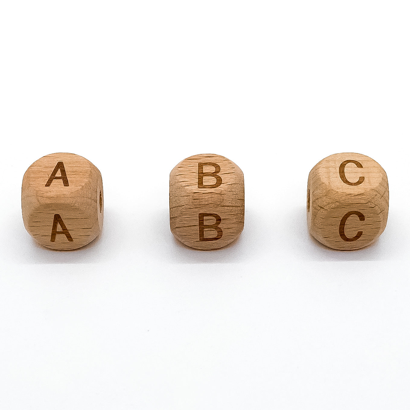 Natural Wood Letter Beads – American Teething and Craft Supply LLC