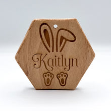 Load image into Gallery viewer, Custom Engraved Solid Hexagon Teether